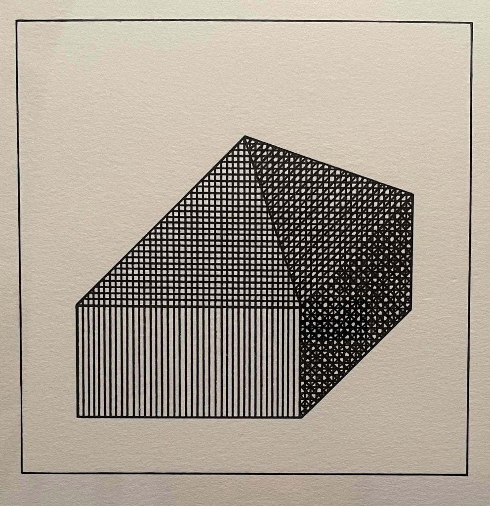 "Plate #10 - Twelve Forms Derived from a Cube" - Sol Lewitt