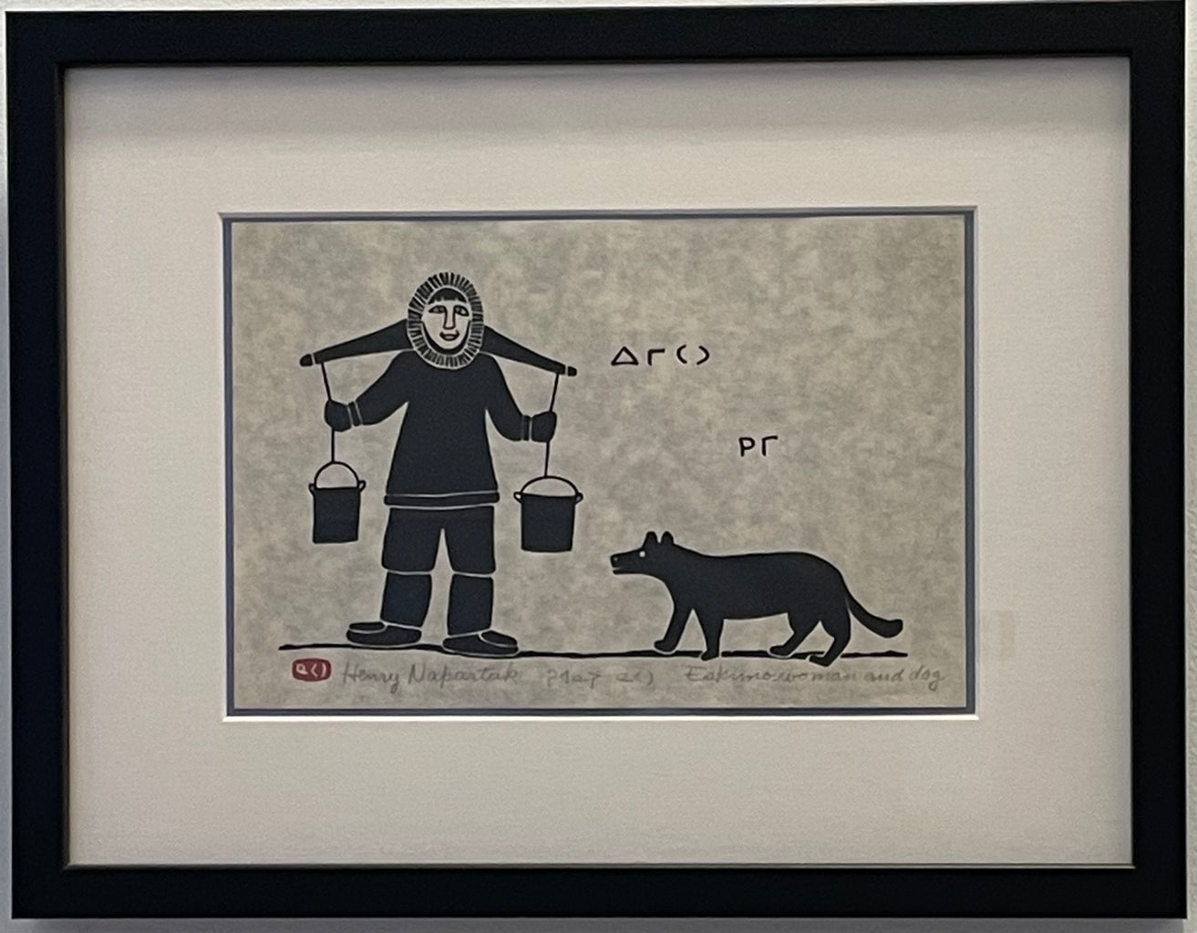 "Inuk Woman and Dog"  - Henry Napartuk